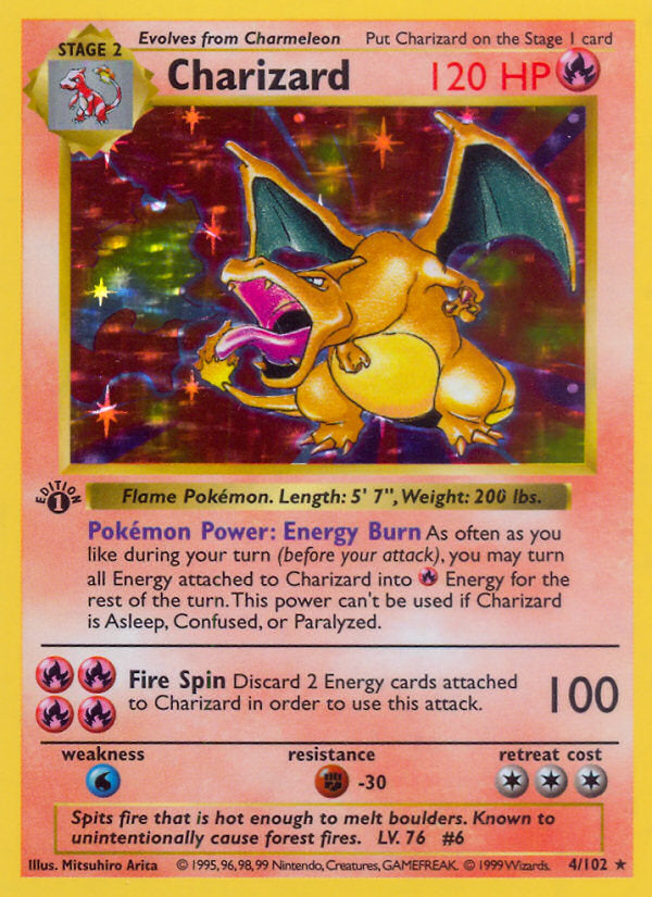 Base set Holo Charizard #4/102 first edition